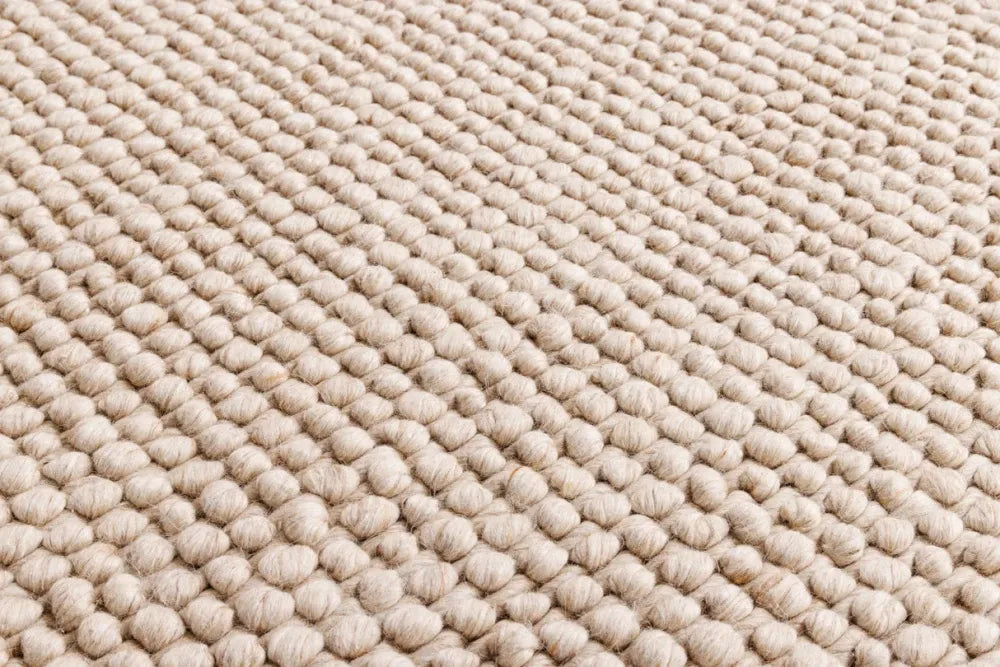 Covor din Lana/Poliester Bej L150cm Wool
