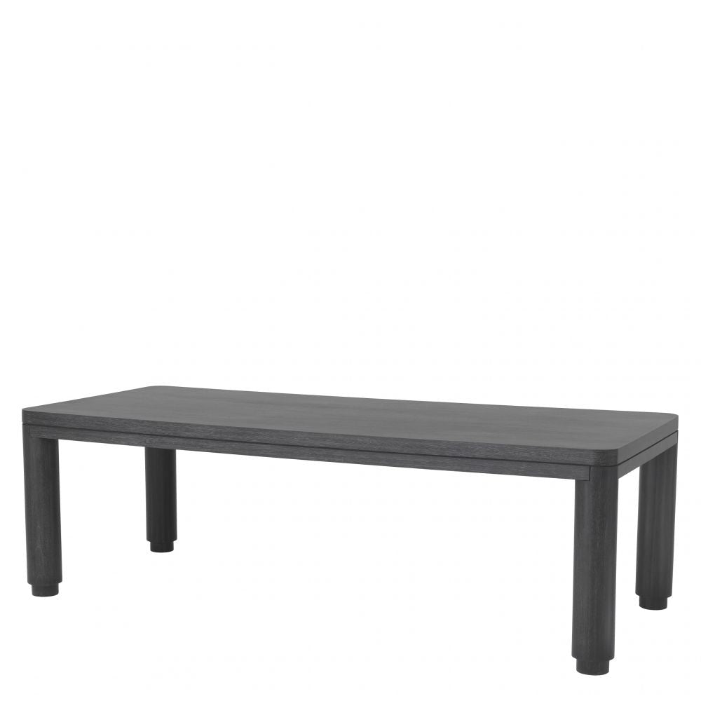Masa Dreptunghiulara Atelier Eichholtz din Furnir de stejar Negru de 6-8 persoane L240xH76cm