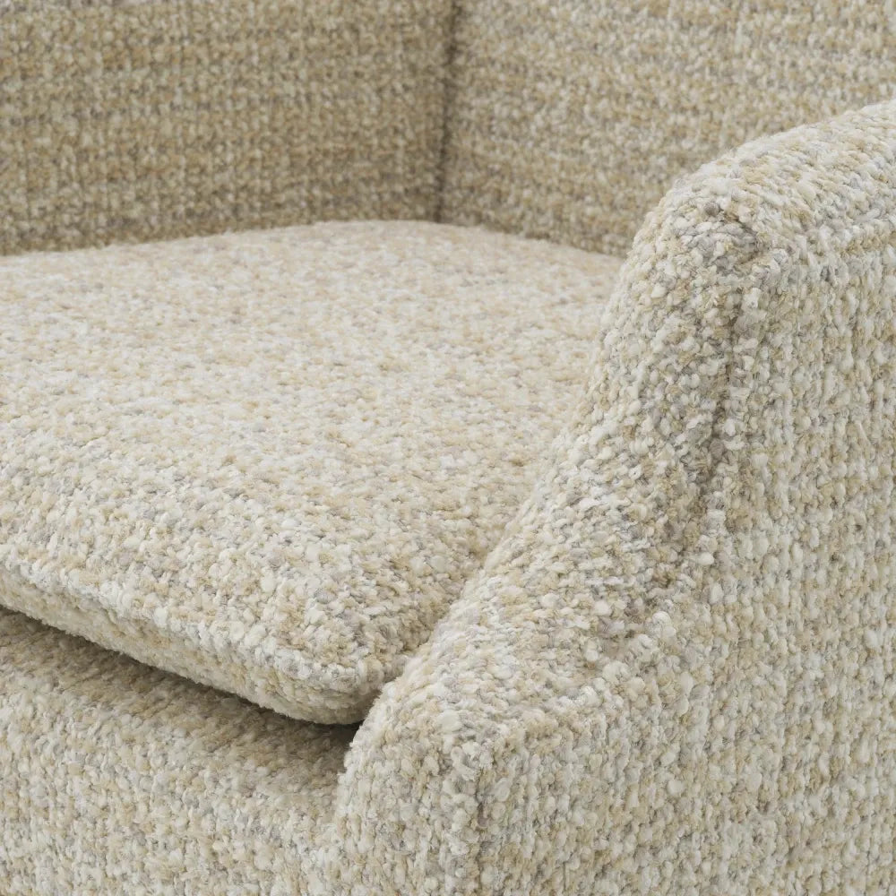 Scaun tapitat cu Chenille Bej L62xA64xH90cm Clayton Eichholtz