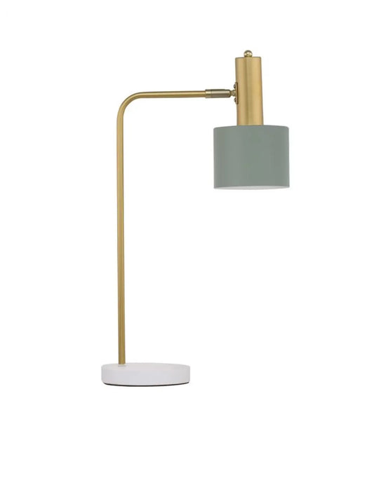 Veioza structura din Metal Auriu/Alb si abajur din Metal Verde H60xL12.5cm IP20 PAZ