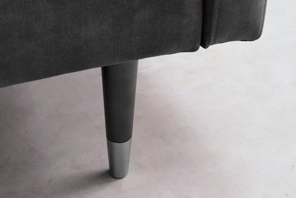 Canapea tapitat cu Catifea Gri L196cm Couture