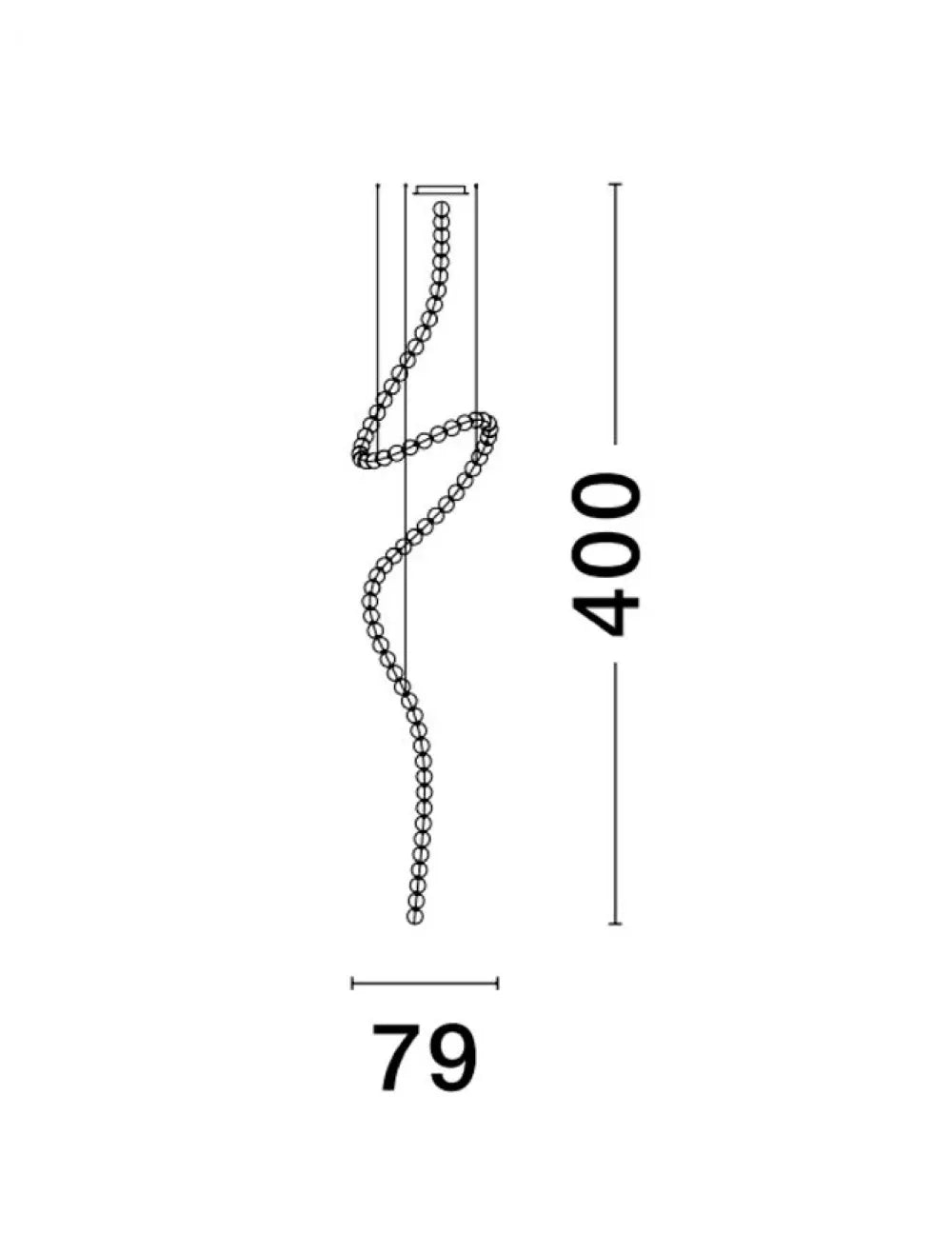 Candelabru structura din Metal Auriu si abajur din Sticla Alb H400xL79cm IP20 207W 13065lm 3000k PERLA
