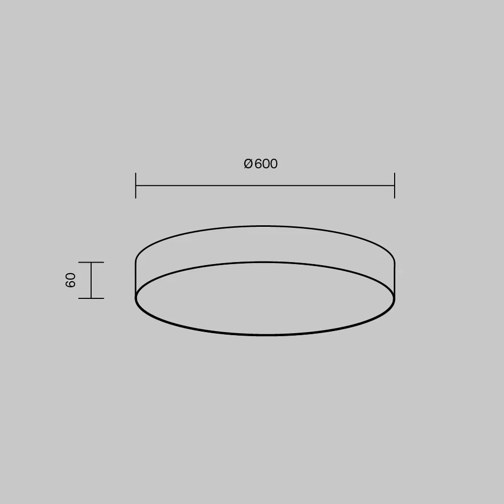 Plafoniera din Aluminiu Auriu mat H6xD60cm Zon