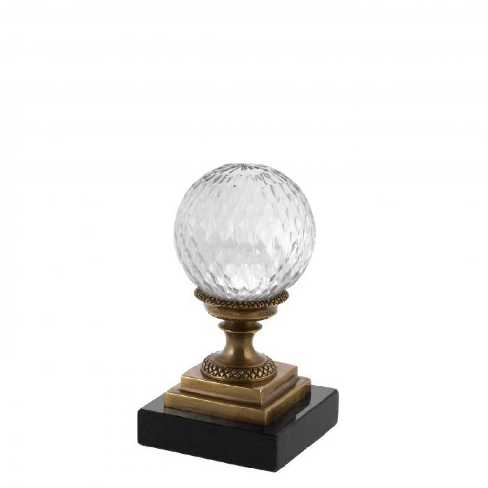 Set 3 obiecte decorative din Sticla Transparent D8/10/13xH15/18/19cm Divani
