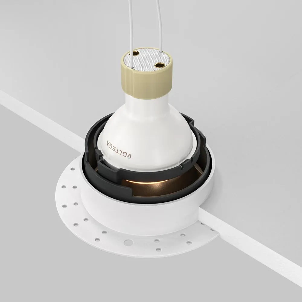 Spot incastrat rotund din Aluminiu Alb/Auriu mat H4xD10cm IP 20 GU10 10W Share