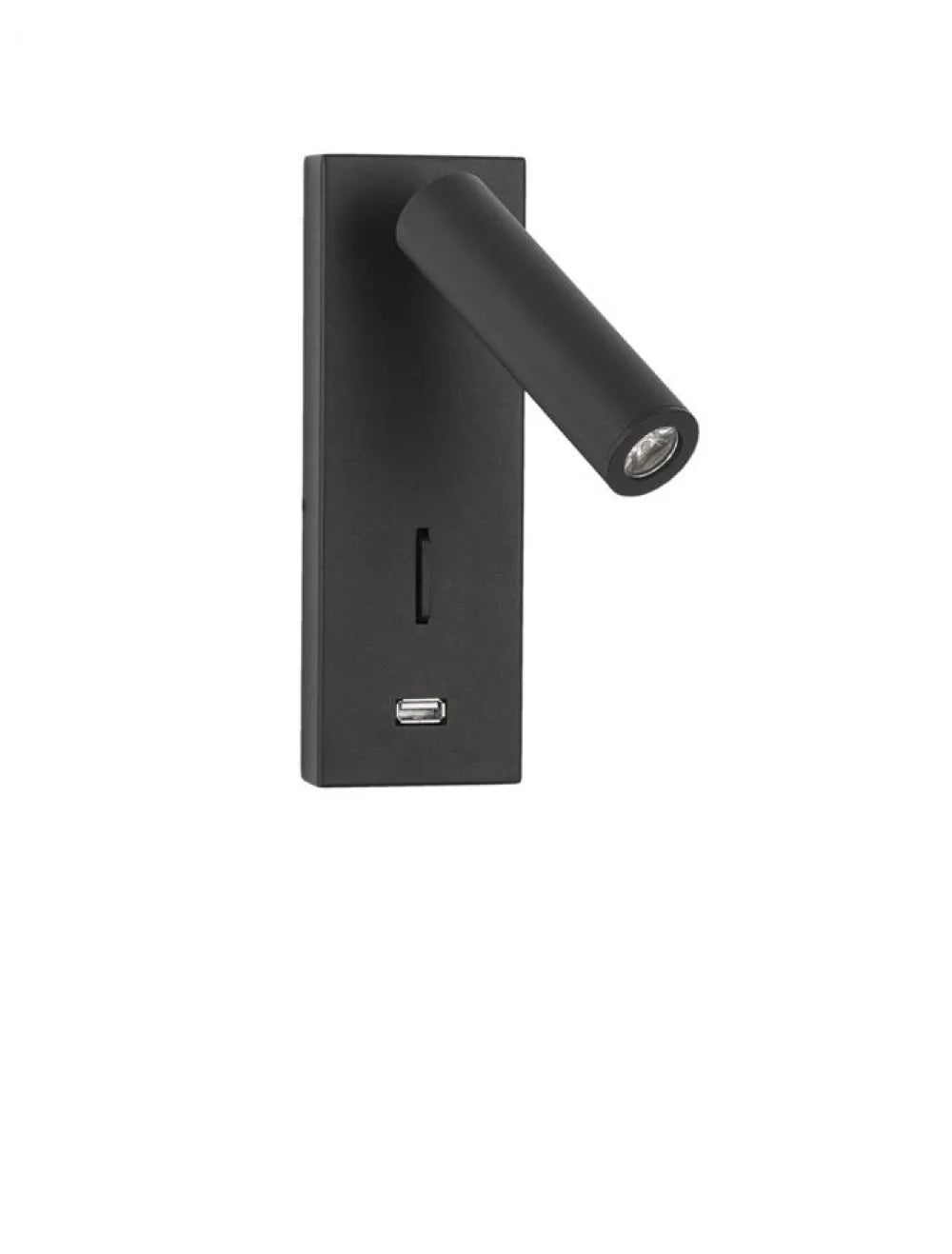 Aplica de perete din Aluminiu Negru H18xL6cm IP20 3W 210lm 3000k FUSE