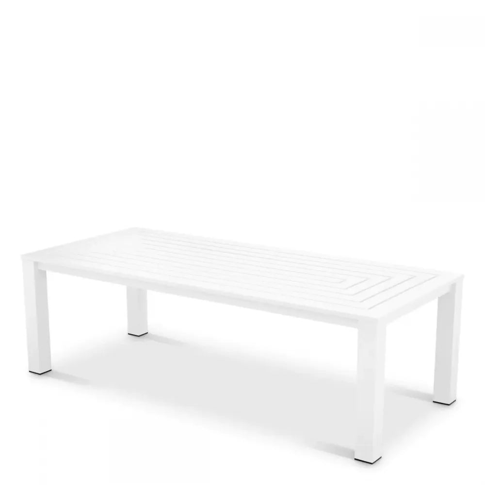 Masa de exterior din Metal Alb H74.5xL240cm Vistamar Eichholtz