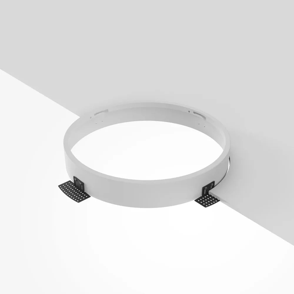 Acesoriu pentru incastrare plafoniera Zon de diametru 40cm din Metal Alb
