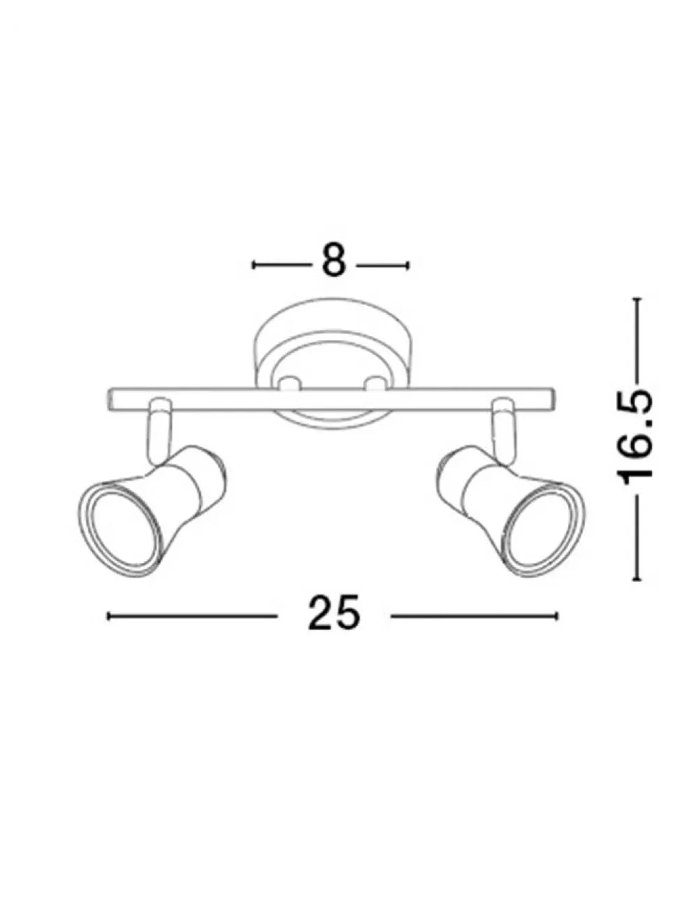 Plafoniera structura din Metal Argintiu si abajur din Metal Argintiu H16.5xL25cm IP20 GALERIA
