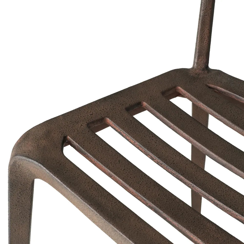 Scaun din Aluminiu Aspect oxidat L48xA56.5xH78cm Quentin Eichholtz
