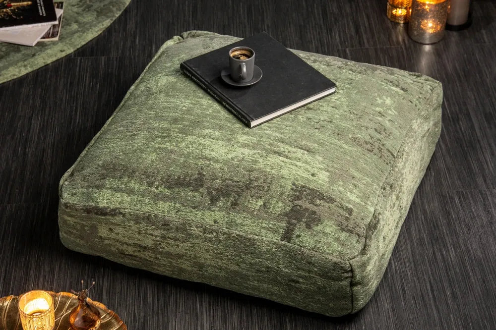 Perna de podea din Stofa Verde H20xL70cm Modern Art