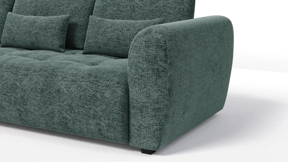 Coltar simetric tapitat cu Chenille Sajma 11 Verde L306x306cm Trezzo