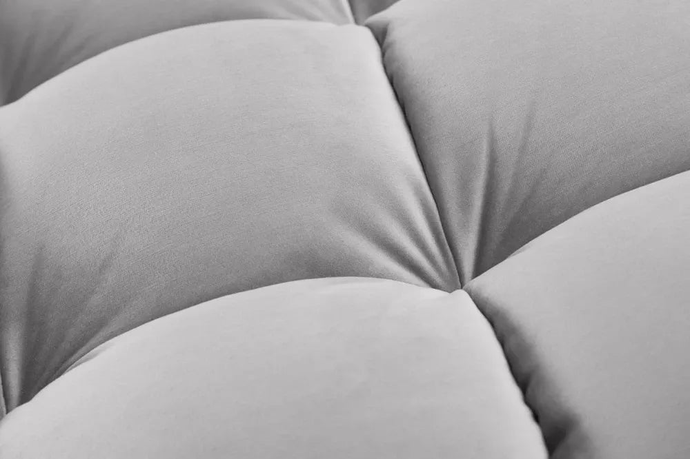 Coltar cu orientare reversibila tapitat cu Catifea Gri L260cm Cozy