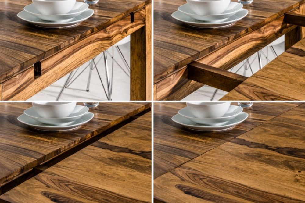 Masa extensibila dreptunghiulara din Lemn de palisandru Maro de 8-10 persoane L160/240x100cm Lagos