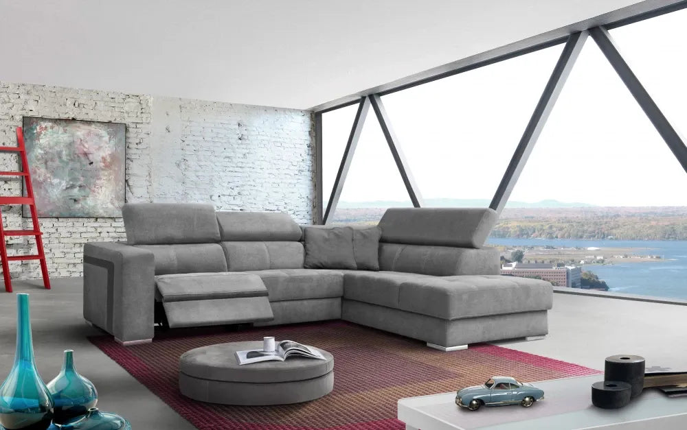 Coltar customizabil cu recliner in forma de L 285cm Timber