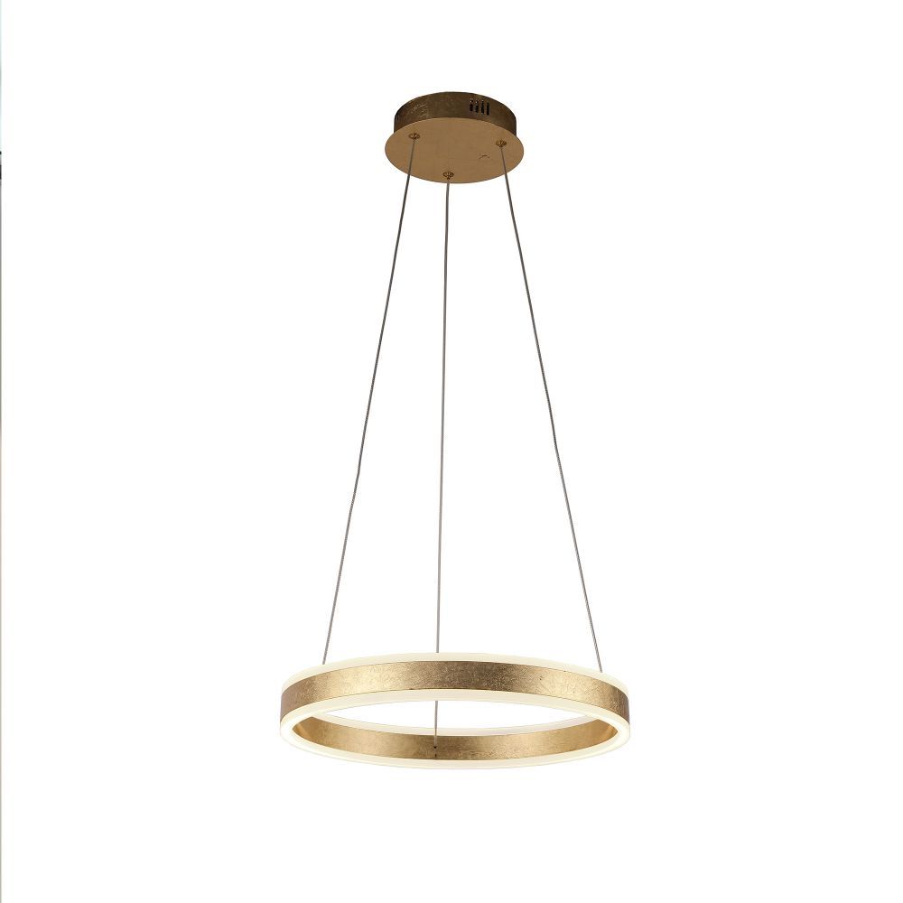 Lustra rotunda cu inaltime reglabila din Aluminiu Auriu cu LED  D50xH130cm Helia