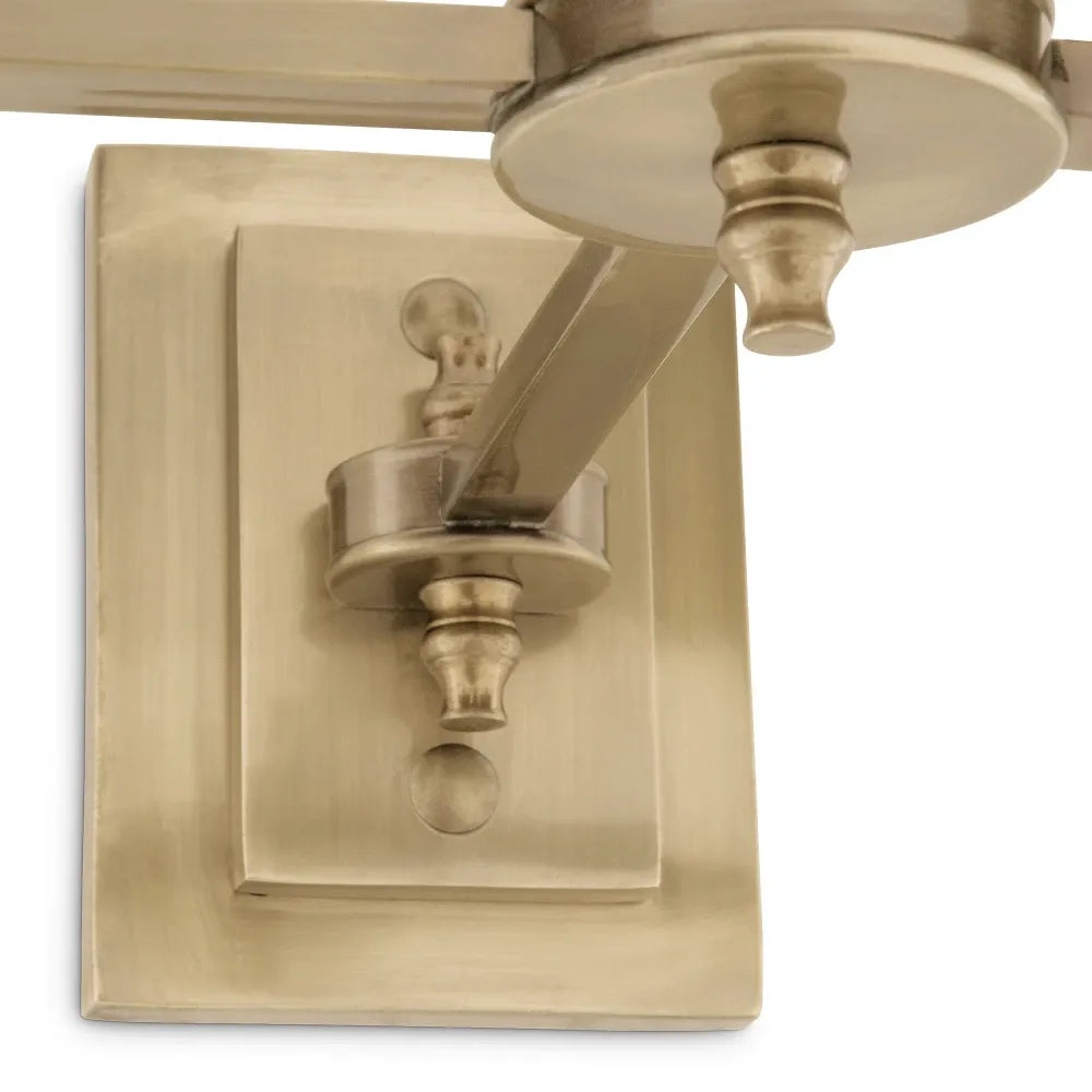 Aplica de perete din Metal Alama si Stofa Alb H27xL40cm Lexington Double Eichholtz