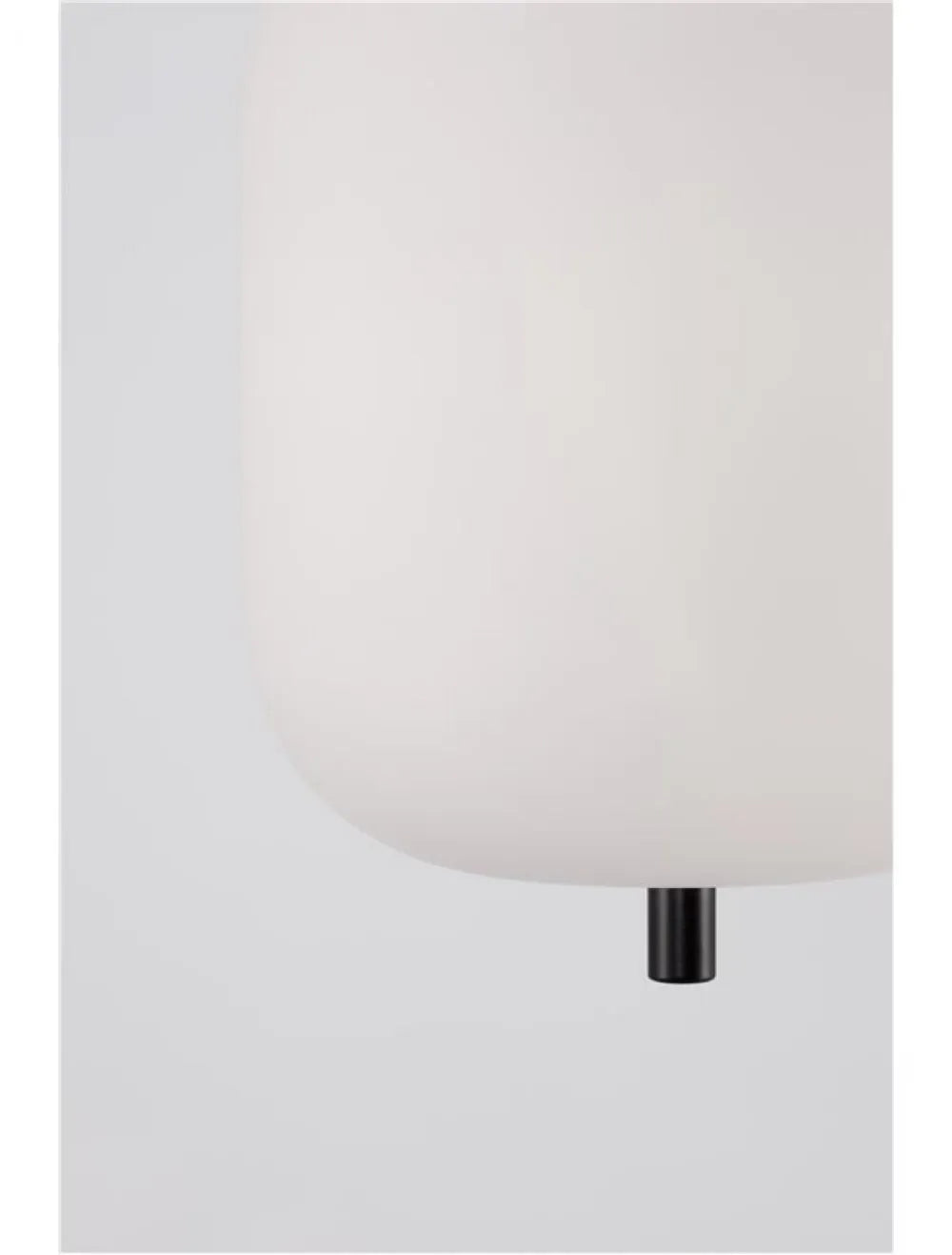 Pendul structura din Metal Negru si abajur din Sticla Alb H120xL16.5cm IP20 LATO