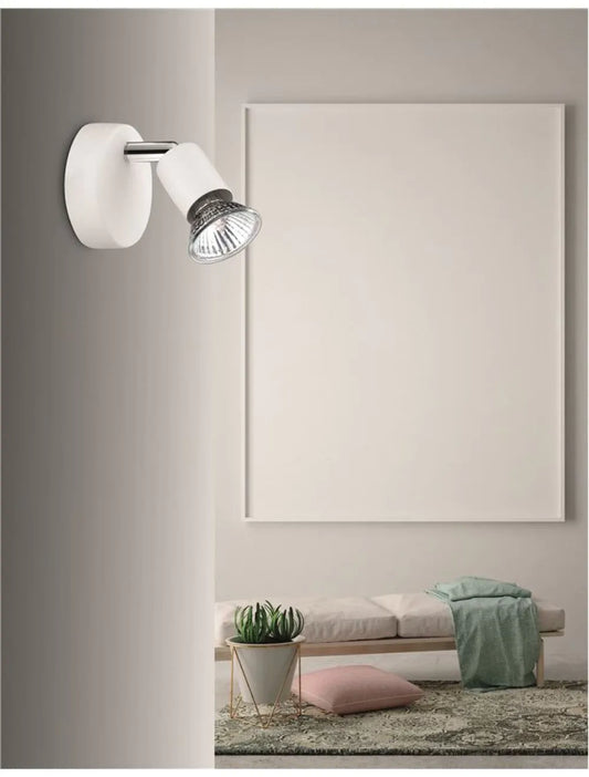 Aplica de perete din Metal Alb H10.9xL8cm IP20 BASE
