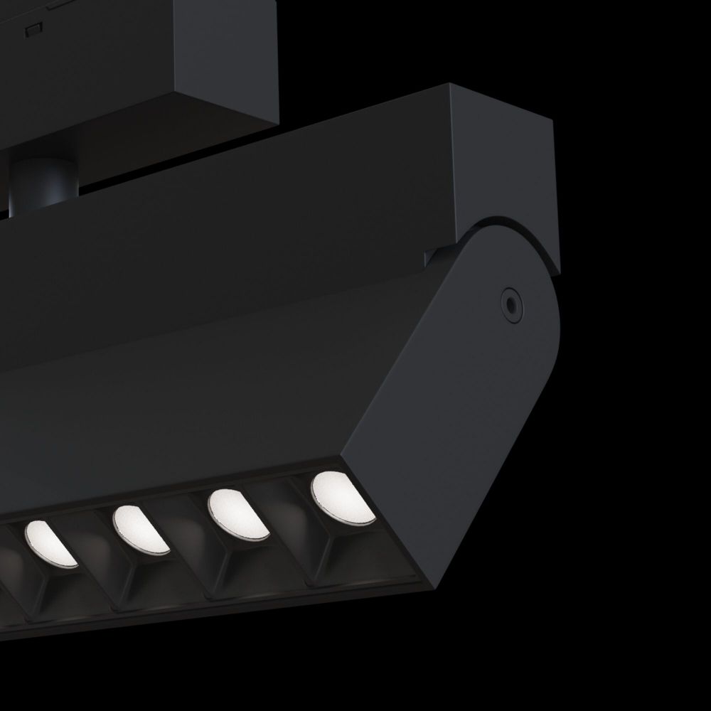 Spot Dreptunghiular pentru sina magnetica din Aluminiu Negru Points L27xH17cm 1350lm