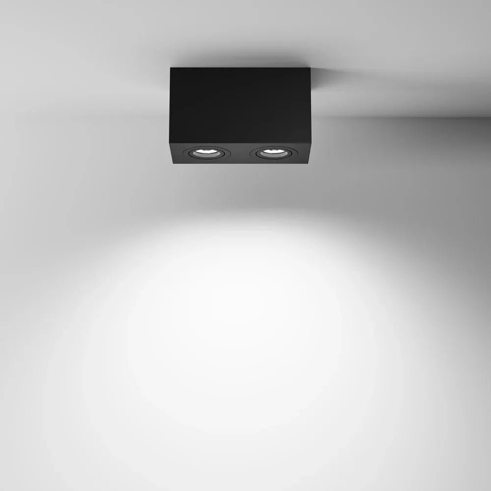 Spot aplicabil din Aluminiu Negru H11.5xL20cm IP 20 GU10 50W Atom