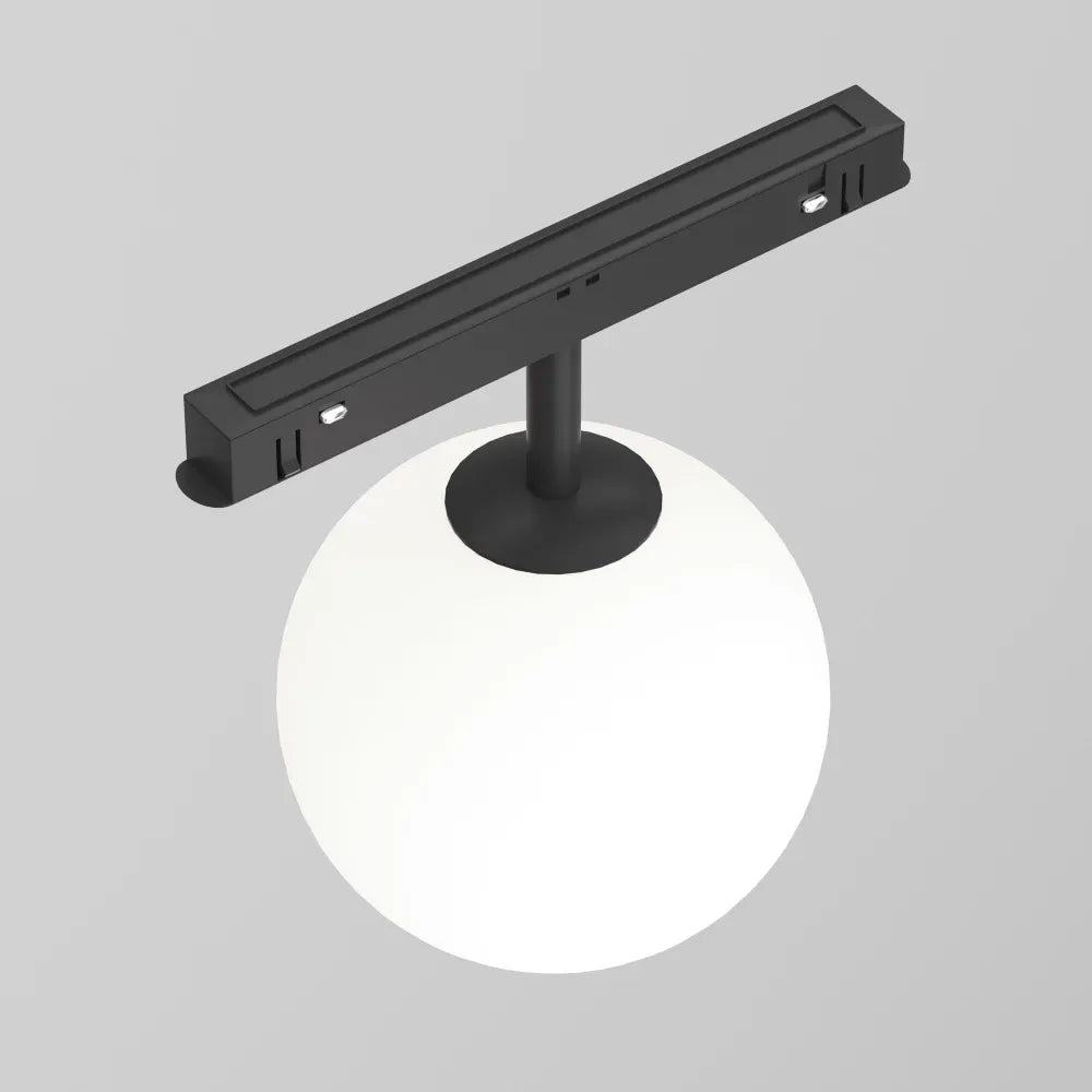 Spot dimabil smart pentru sina Exility din Metal Negru si Sticla Alb H19.8xD13cm 5W 320lm 3000-6000k Luna