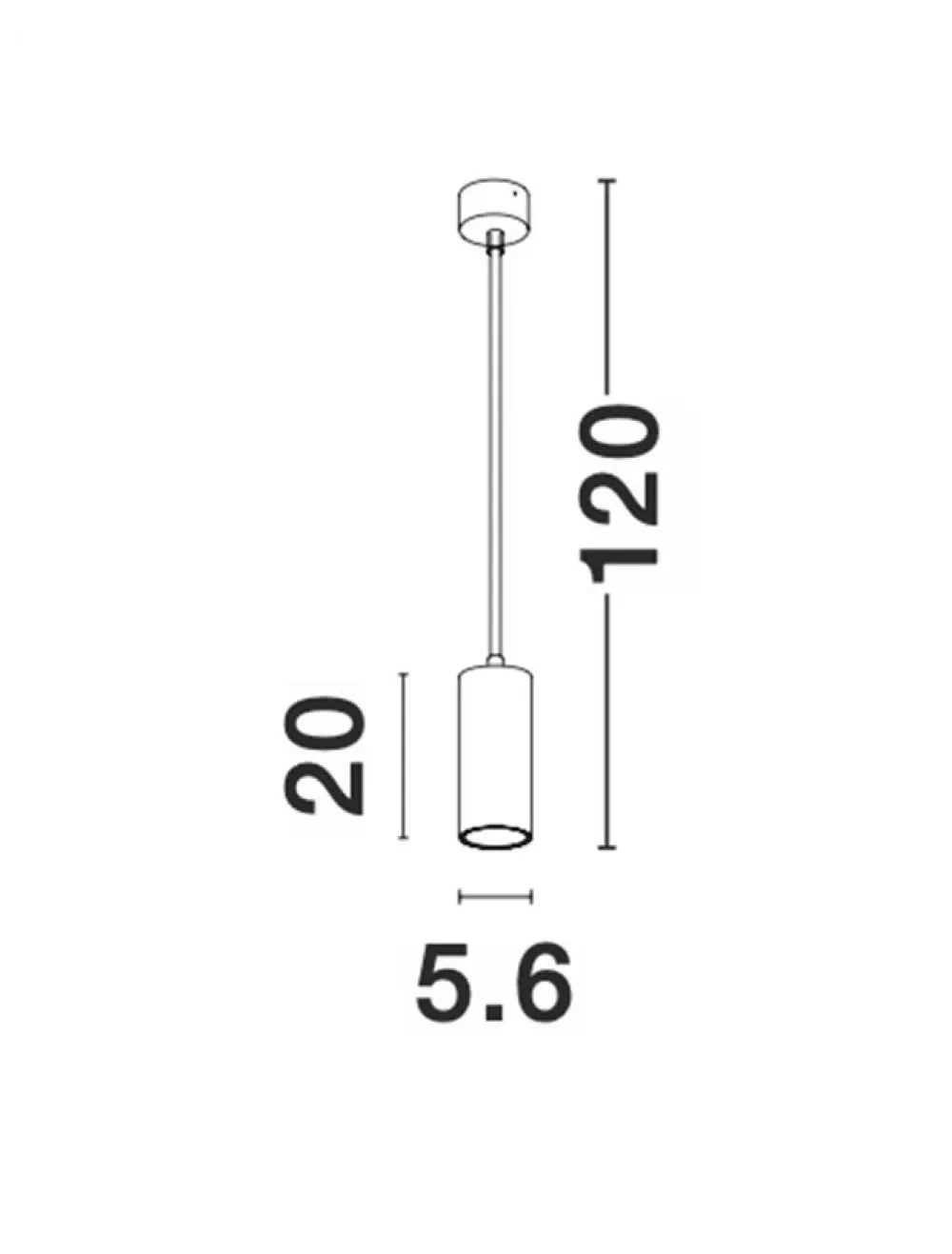 Pendul din Aluminiu Alb H120xL5.6cm IP20 AILA
