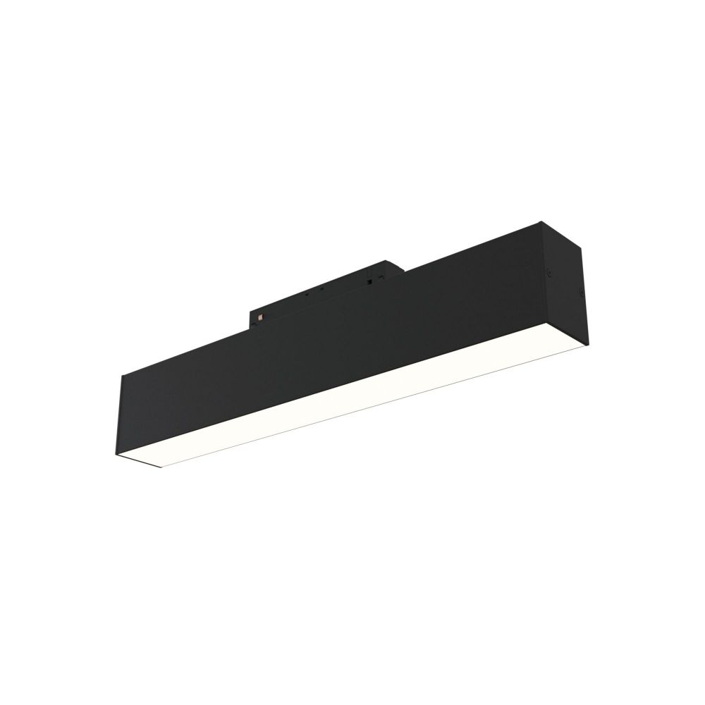 Spot Dreptunghiular pentru sina magnetica din Aluminiu Negru BASIS L30xH7cm 750lm