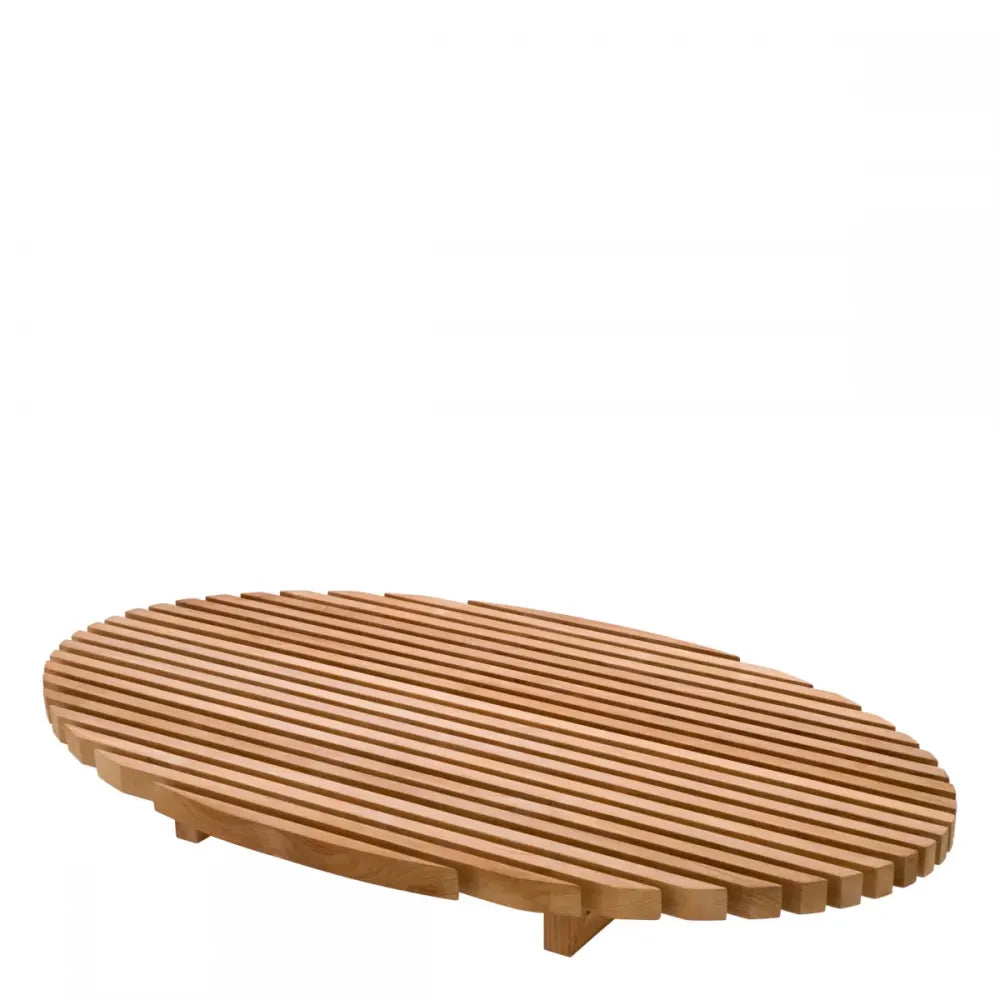 Masuta de cafea pentru exterior din Lemn de tec Maro H21.5xL170.5cm Anjuna Eichholtz