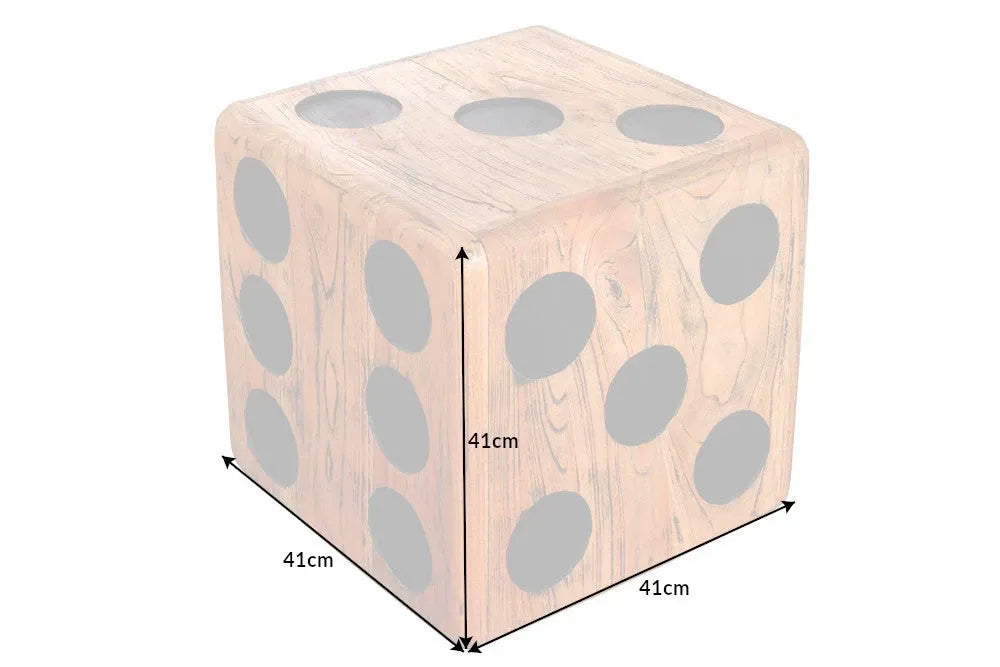 Masuta laterala din Lemn de mindi Maro/Negru H41xL41cm Cube