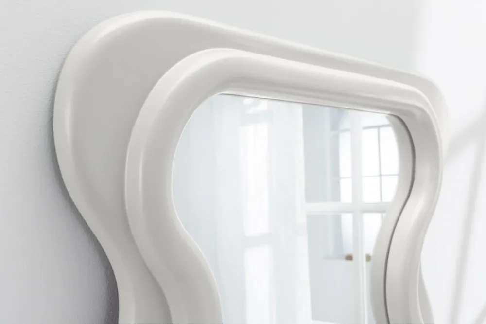 Oglinda cu rama din Poliuretan/MDF Alb H160xL70cm Curvy