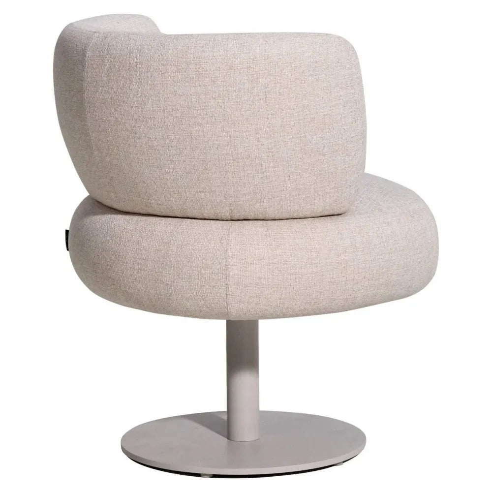 Scaun de exterior din Stofa Bej si Metal Alb L68xH78cm Mason Richmond interiors
