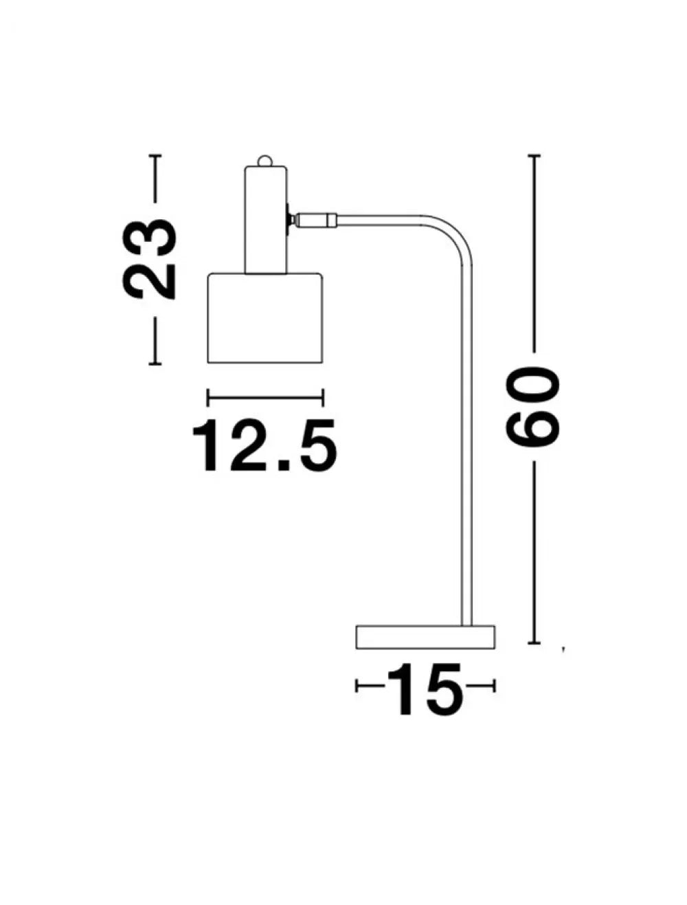 Veioza structura din Metal Auriu/Alb si abajur din Metal Verde H60xL12.5cm IP20 PAZ