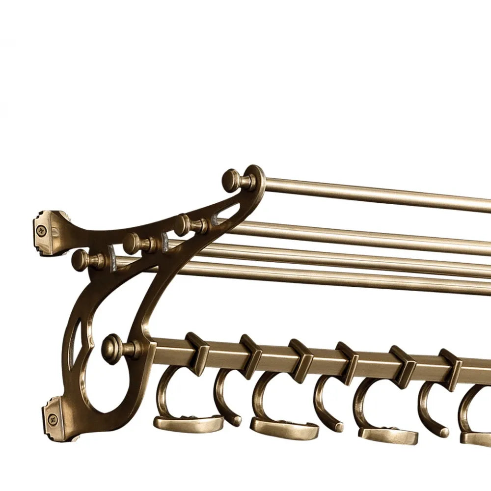 Cuier de perete din Metal Alama L70xH20cm Hudson S Eichholtz