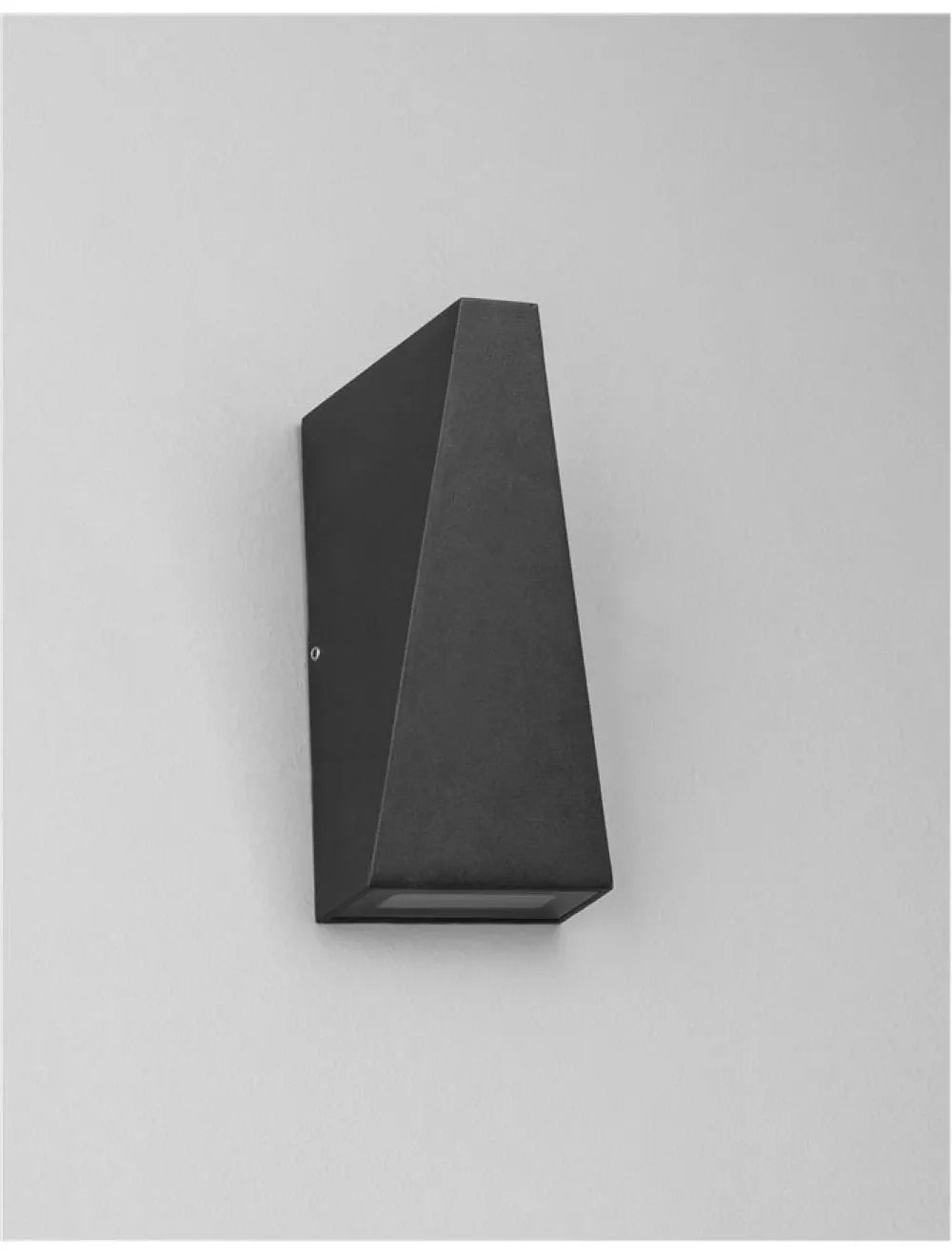 Aplica de perete structura din Aluminiu Negru si abajur din Sticla Transparent H13.6xL7.4cm IP54 6W 397lm 3000k MILEY