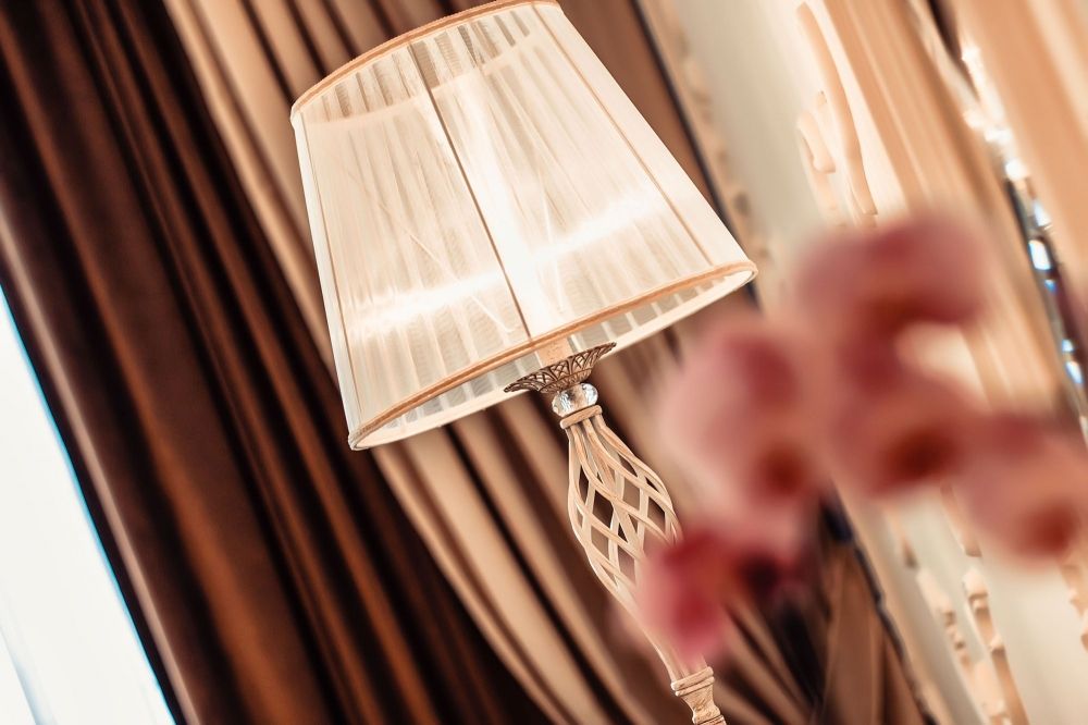 Lampa de podea din Organza Alb D38xH165cm Grace