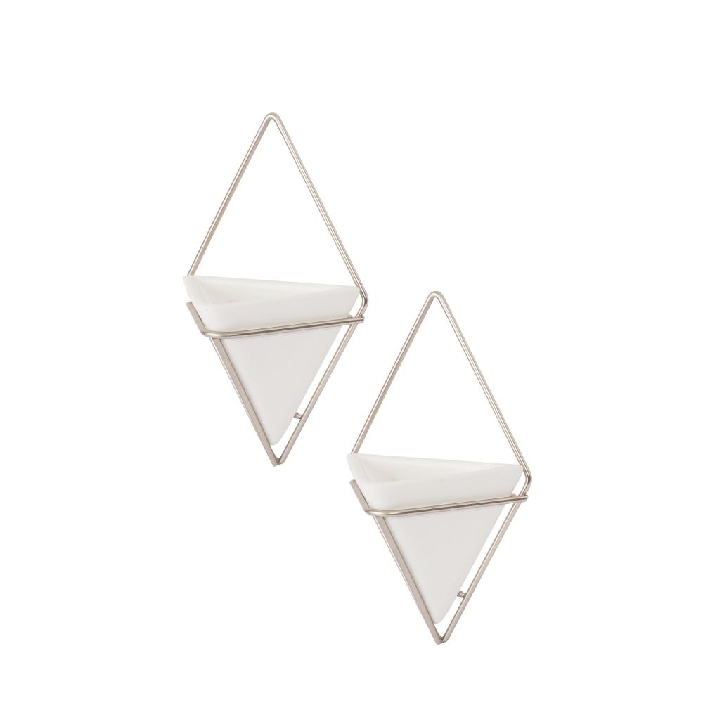Set 2 ghivece din Ceramica Alb L11xH19cm Trigg