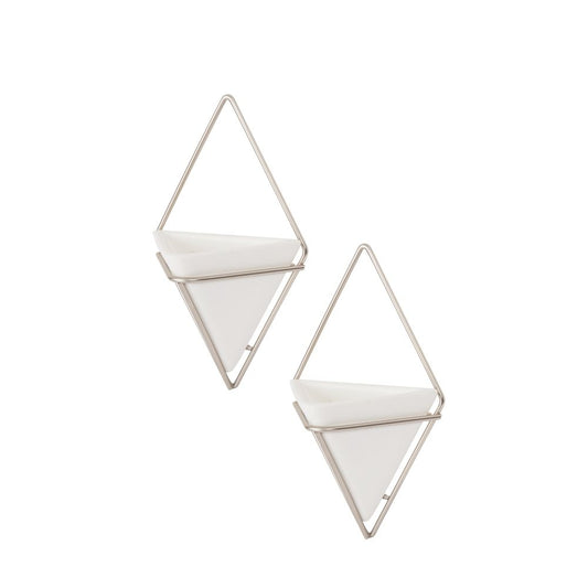 Set 2 ghivece din Ceramica Alb L11xH19cm Trigg