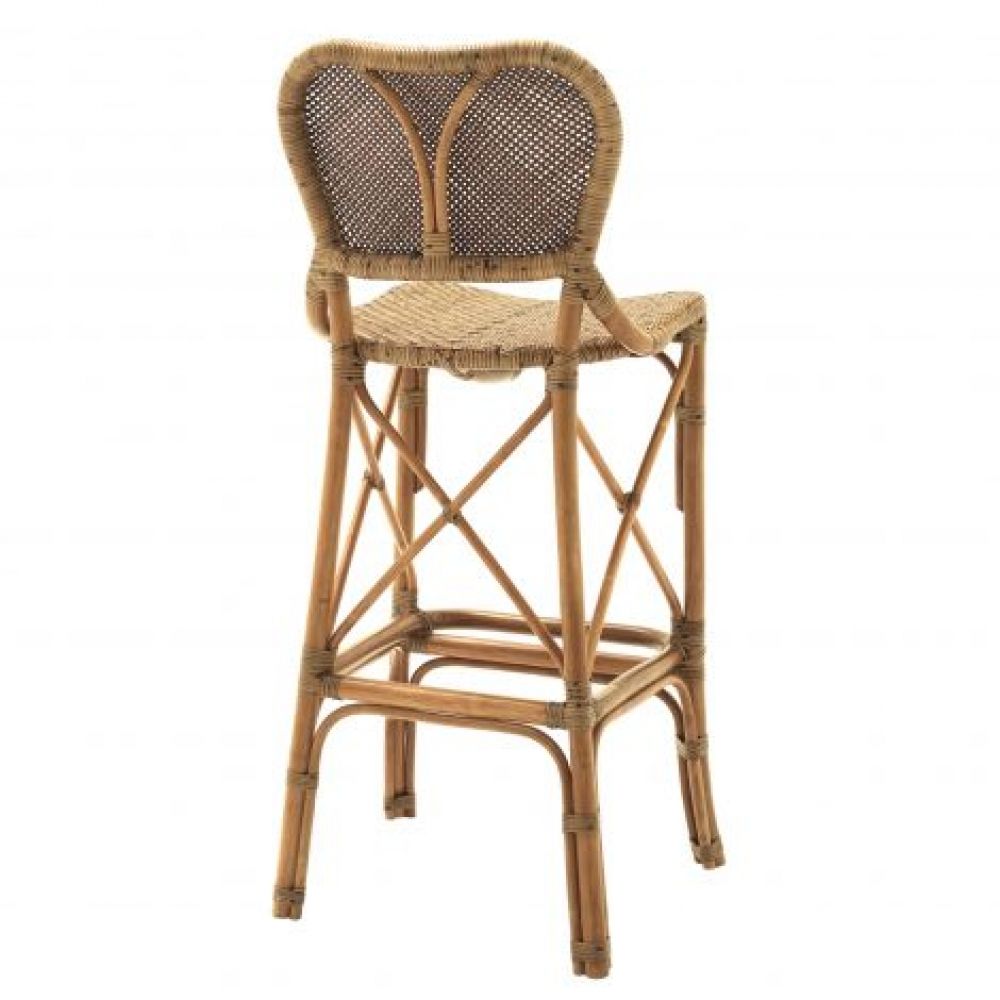 Scaun de bar din Ratan Maro cu picioare din Ratan Maro H105xL48xA51cm Colony