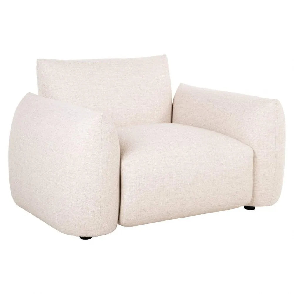 Fotoliu de exterior din Stofa Bej si Metal Negru L120xH70cm Dawson Richmond interiors