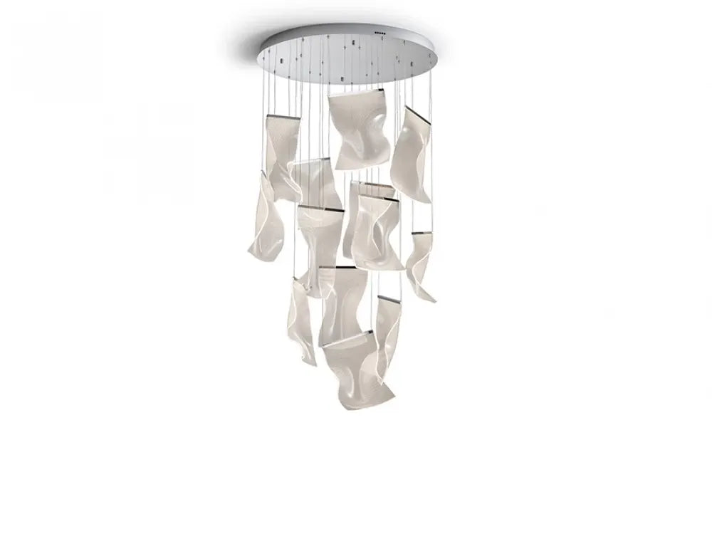 Candelabru din Metal Argintiu si Acrilic Transparent H300xD85cm Velos