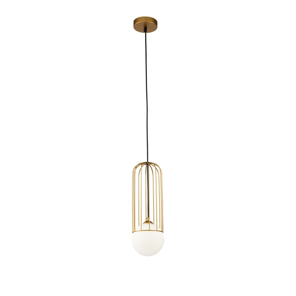 Pendul cu inaltime reglabila din Sticla Alb D12xH168cm Telford
