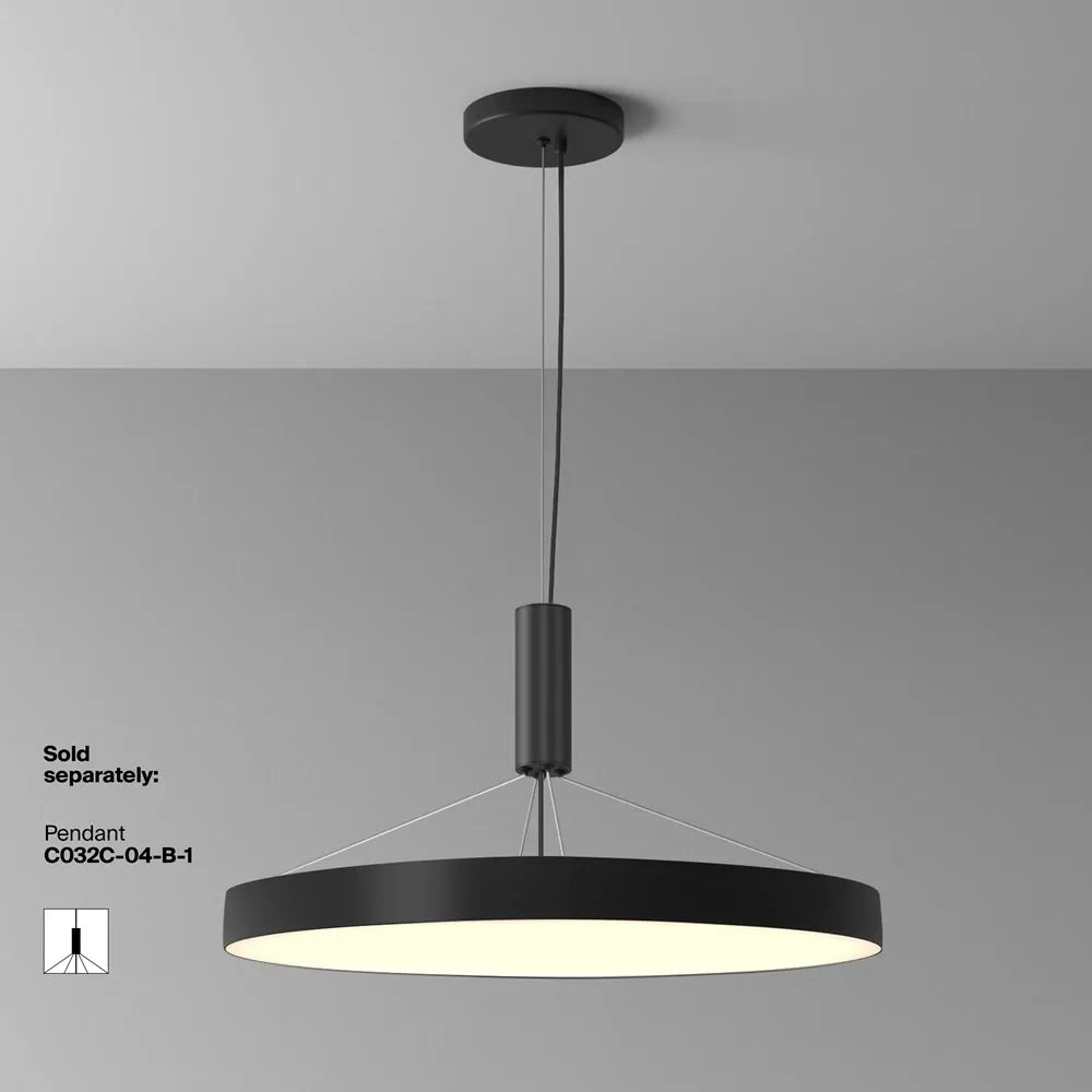 Plafoniera din Aluminiu Negru H6xD60cm Zon