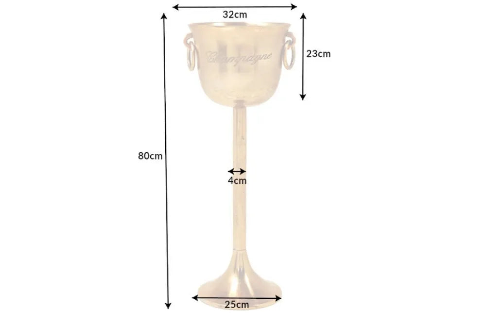 Frapiera inalta din Metal Auriu H80xD29cm Champagne
