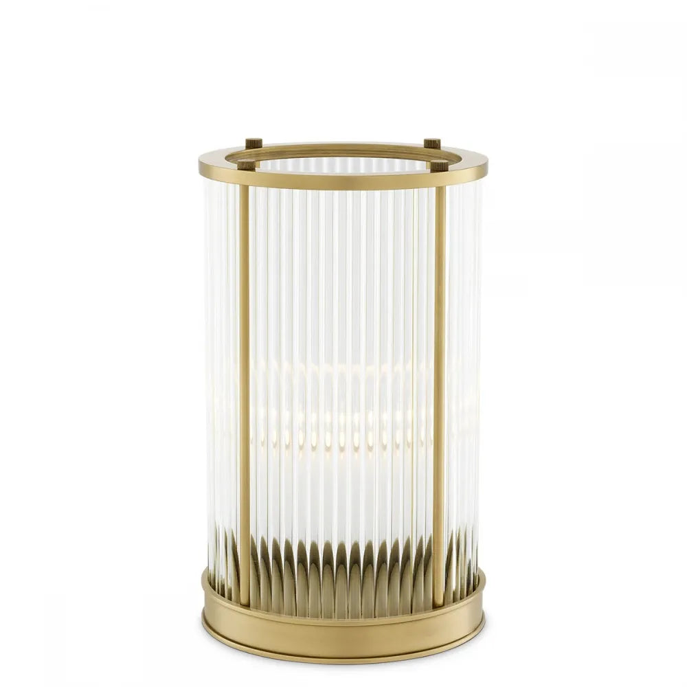 Suport lumanare din Metal/Sticla Alama/Transparent D16.5cm Mayson S Eichholtz