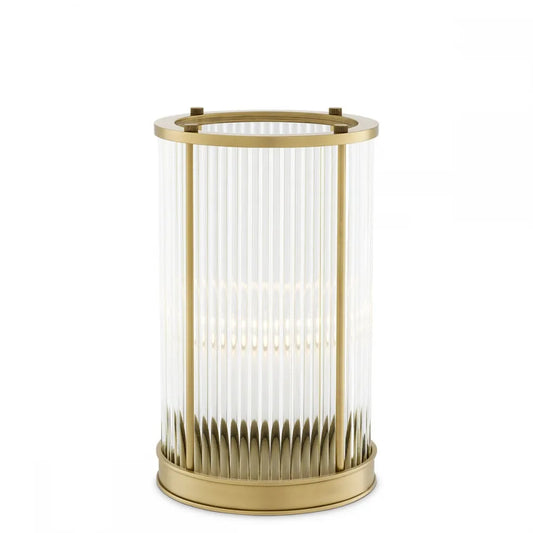 Suport lumanare din Metal/Sticla Alama/Transparent D16.5cm Mayson S Eichholtz