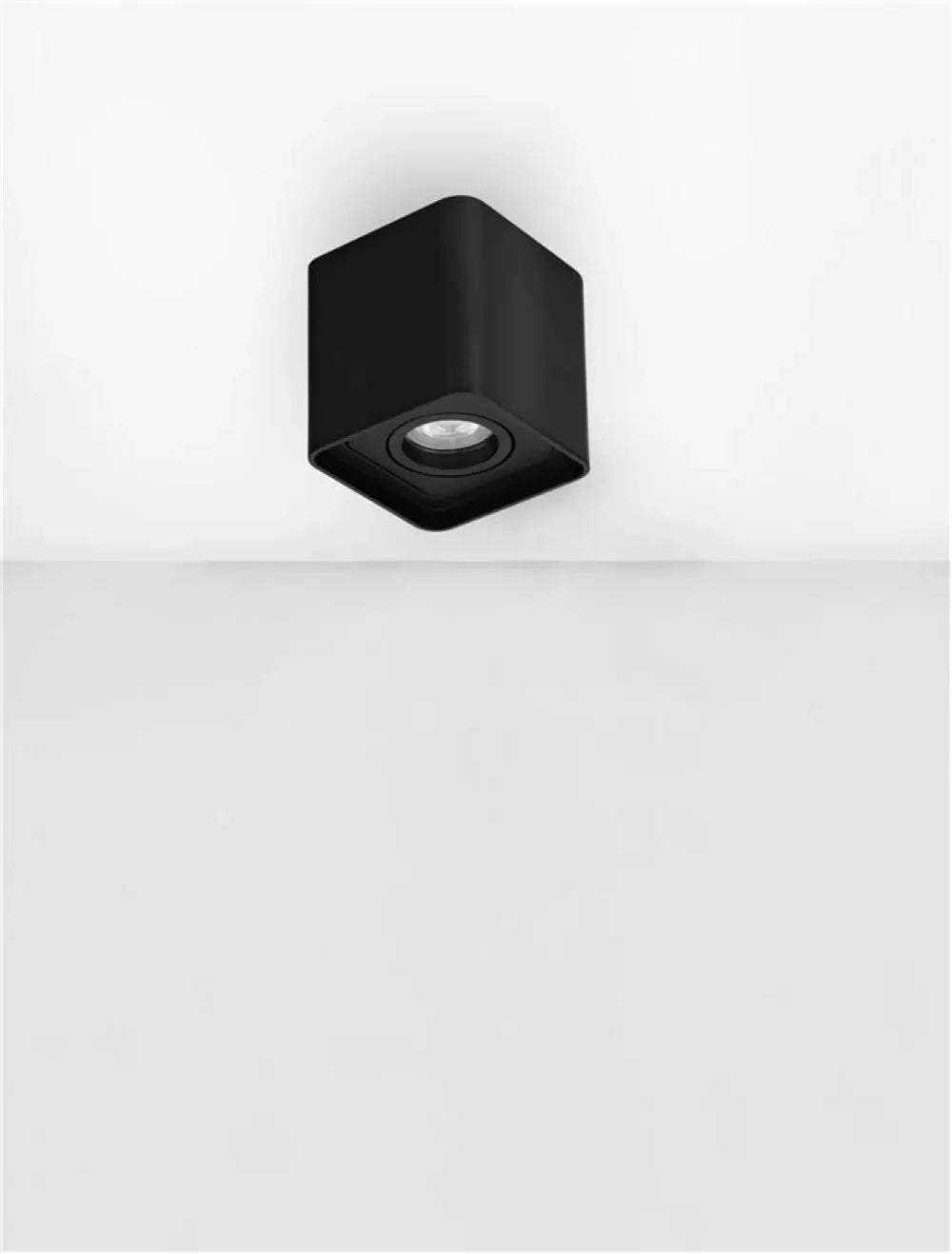 Spot aplicat din Aluminiu Negru H11.5xL8.5cm IP20 10W GU10 Monique