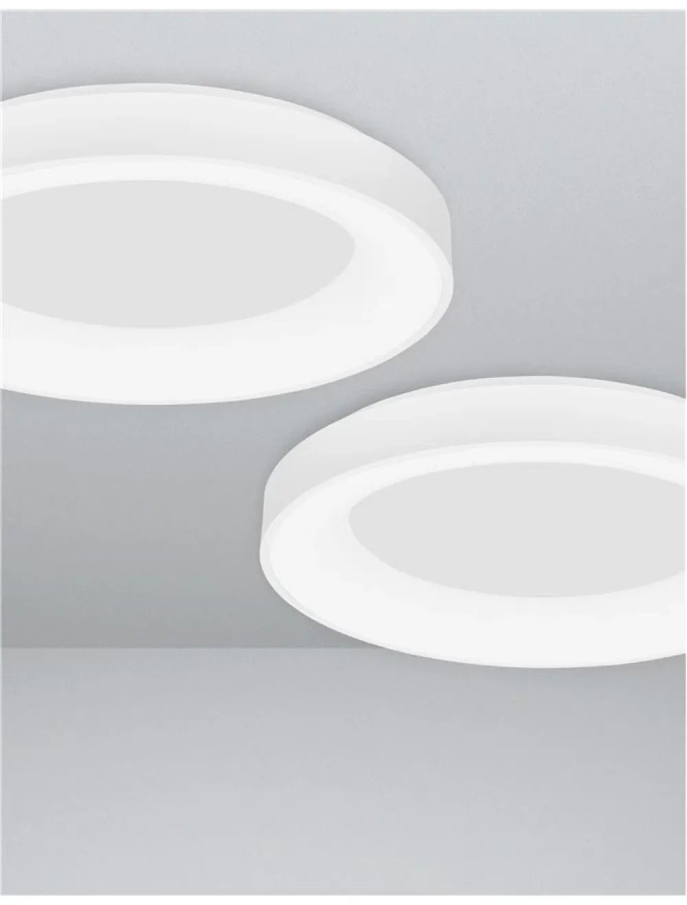 Plafoniera structura din Aluminiu Alb si abajur din Acrilic  H9xL60cm IP20 50W 2864lm 3000-4000k RANDO SMART