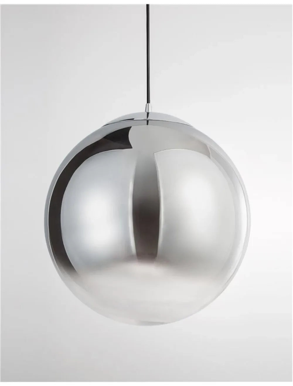 Pendul structura din Aluminiu Argintiu si abajur din Sticla Fumuriu H120xL40cm IP20 LAZIONE