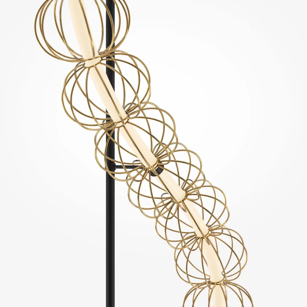 Lampa podea din Metal Negru/Auriu H154.7xL56.9cm Golden Cage